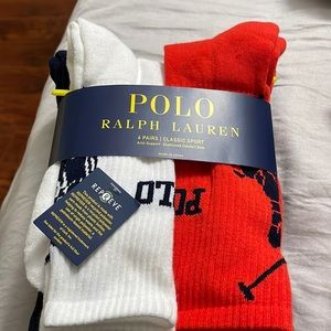 NWT Polo Ralph Lauren Mens Six Pack Sox